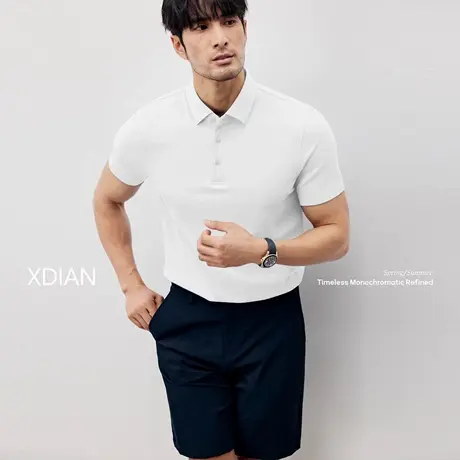【前4小时8折】续点「0618/20:00 新品」新疆长绒棉Polo衫短袖图片