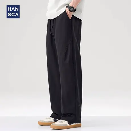 Hansca云感速干轻薄款休闲裤男2025夏季透气四面弹通勤直筒长裤子商品大图