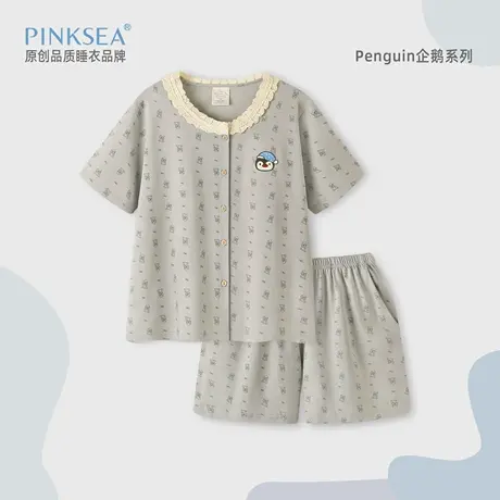 Pinksea莫代尔睡衣女款夏季可爱短袖短裤女士2025新款夏天家居服商品大图