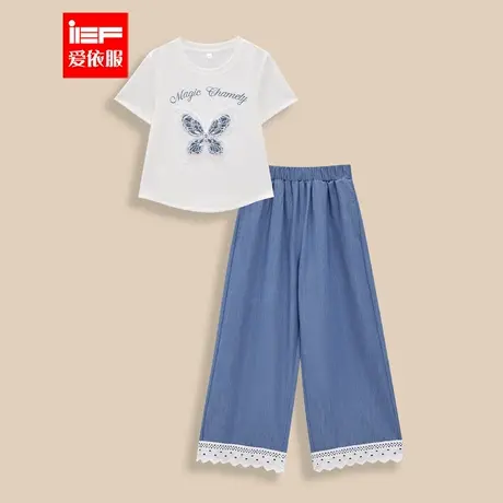 MINIIEF【爱依服童装】2025夏季新款韩系风时尚洋气女童上下套裤图片