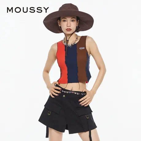 MOUSSY 夏季甜酷Y2K辣妹音乐节针织背心女010HSQ90-0490图片