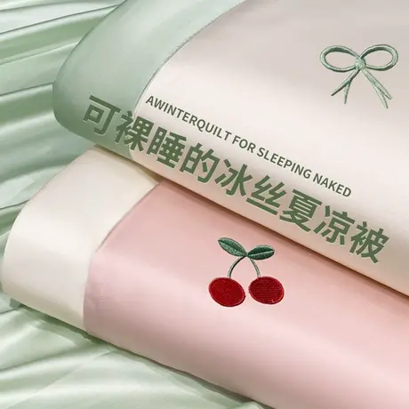 夏季凉感冰丝夏凉被四件套可机洗夏被单人宿舍被子被芯双人空调被商品大图
