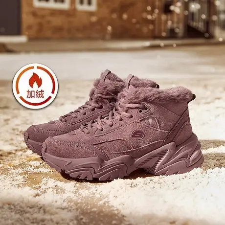 Skechers斯凯奇2025年春夏季新款女鞋加绒防滑保暖雪地靴机甲鞋图片