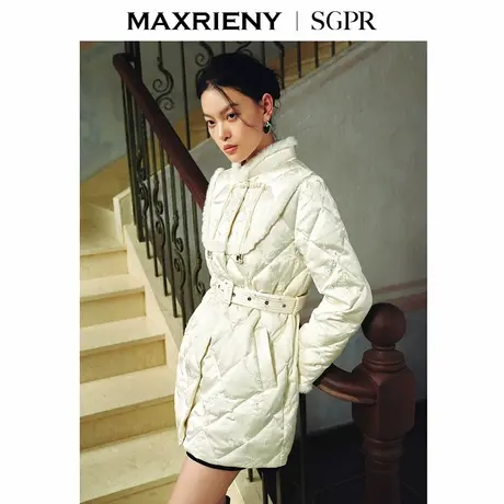 【商场同款】MAXRIENY贵雅新中式羽绒服盘扣保暖外套24冬新款女装商品大图