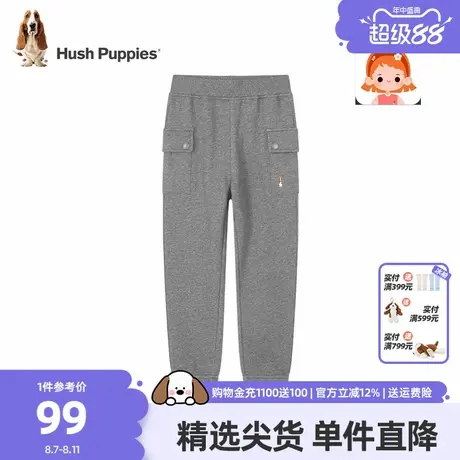 暇步士童装儿童裤子女童春秋季新款大童宽松工装风针织长裤潮商品大图