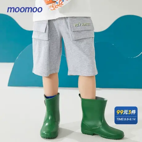 美特斯邦威童装休闲短裤男童夏季纯棉运动针织五分裤商品大图