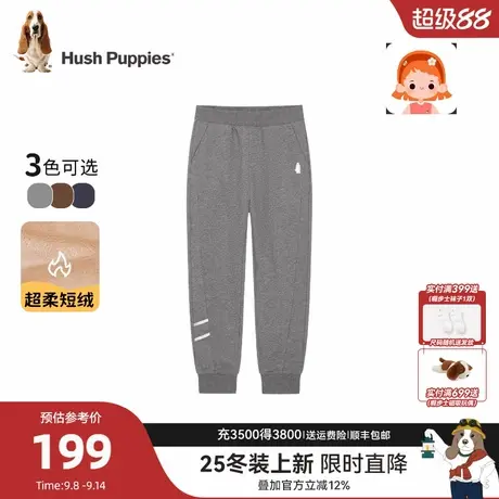 【25秋冬新品】暇步士童装女童加绒长裤大童宽松舒适儿童加厚裤子图片