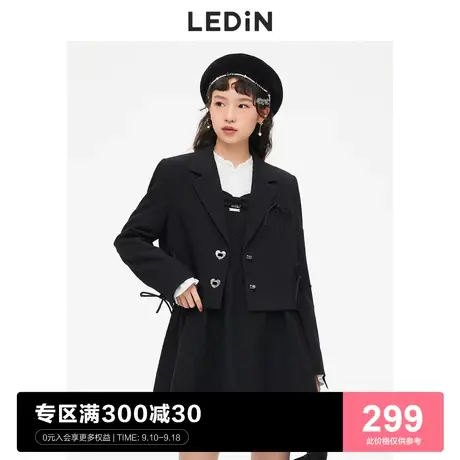 【商场同款】乐町蝴蝶结短西装2022秋冬新款外套女宽松C2BAC4101图片