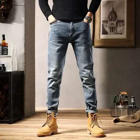 Modi Nick/摩帝尼克时尚潮流男士牛仔裤宽松直筒休闲男士牛仔裤子商品大图