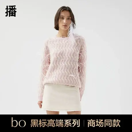 播黑标高端系列羊毛针织衫女商场同款设计感圆领毛衣BDQ4SD0632图片