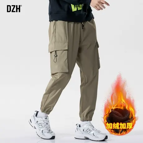 男士束脚裤子男款加绒工装裤男宽松休闲裤百搭冬季男裤2024年新款商品大图