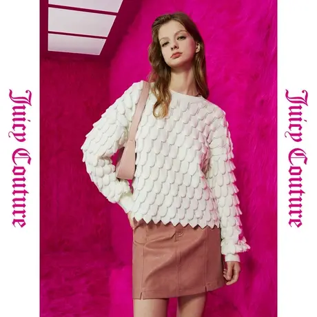 Juicy Couture橘滋初秋冬新款羽翼如雪牌圆领女式毛衣商品大图