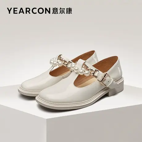 意尔康官方旗舰店女鞋玛丽珍鞋平底百搭英伦outlets商品大图