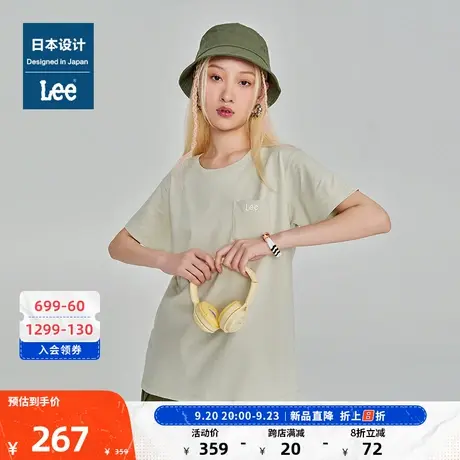 Lee日本设计23新品标准版型圆领多色logo女短袖T恤潮LWT00683图片