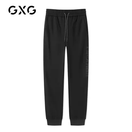【新款】GXG男装 冬季黑色收口针织休闲长裤GHC102001J商品大图