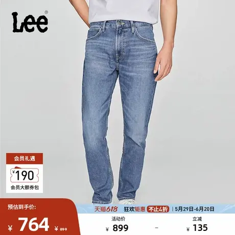 Lee商场同款25春夏新品731舒适中腰锥形中浅蓝男牛仔裤潮流A07981图片