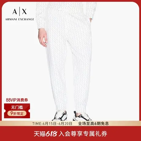 ARMANI EXCHANGE/阿玛尼2025夏季新款男士宽松锥形束脚提花卫裤图片
