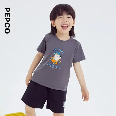 小猪班纳童装25年夏新款儿童圆领上衣小童男童短袖T恤宝宝商品大图