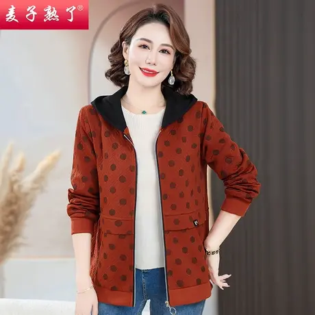 妈妈秋装外套新款奶奶短风衣阔太太洋气老人上衣中年妇女装春50岁商品大图