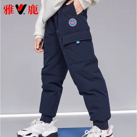 雅鹿儿童羽绒裤男童女童宝宝加厚小孩子男宝女宝大童冬季外穿裤子商品大图