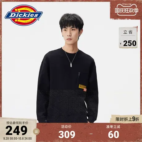 Dickies商场同款加绒卫衣 男女秋冬休闲圆领保暖工装灵感上衣商品大图