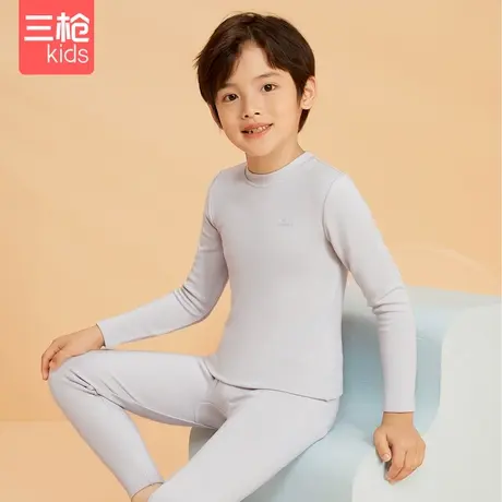 三枪儿童保暖套装男童迪士尼联名款小高领聚暖睡衣加厚发热内衣商品大图