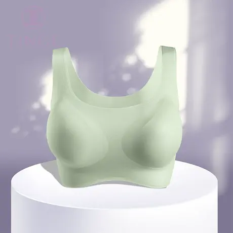 tinge性感美背无钢圈文胸无痕内衣女夏季薄款小胸聚拢收副乳胸罩商品大图