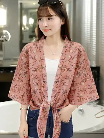 冷淡系高级感上衣女夏薄款开衫外套别致漂亮洋气小衫法式防晒衬衫商品大图