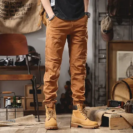 Modi Nick/摩帝尼克春秋男士工装裤直筒宽松纯棉户外多口袋长裤商品大图