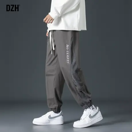 青少年运动裤男款潮牌裤子男秋季休闲裤2023新款美式高街束脚长裤商品大图