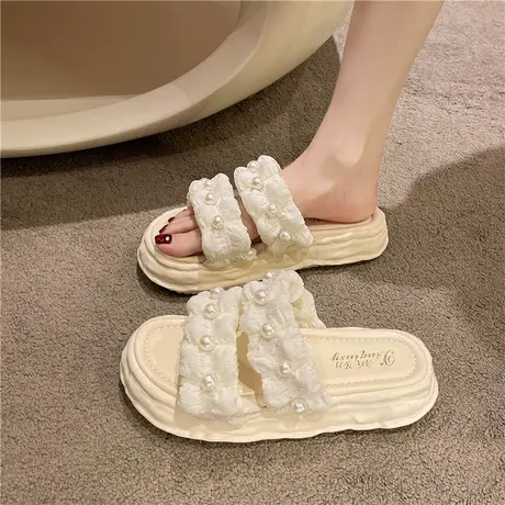 仙女风凉拖女夏外穿2024新款溶解厚底松糕鞋海边度假沙滩拖鞋ins商品大图