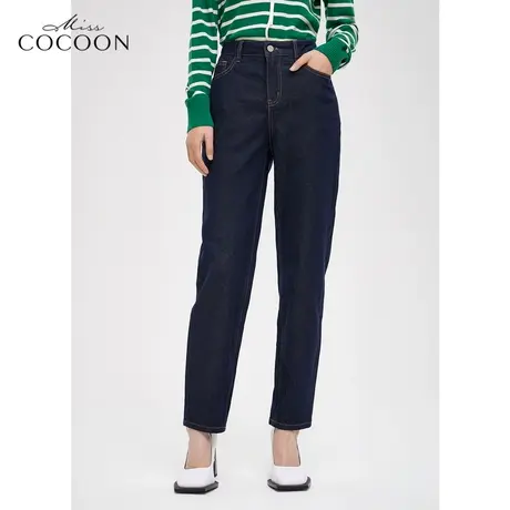 missCOCOON韩系时尚牛仔裤女2023新款春季高腰宽松休闲长款哈伦裤图片