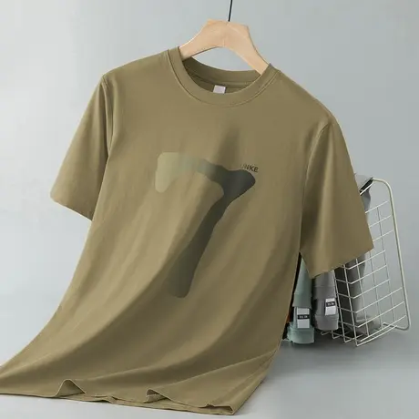 260g重磅纯棉短袖t恤男美式复古圆领体恤上衣服潮牌印花全棉半袖商品大图