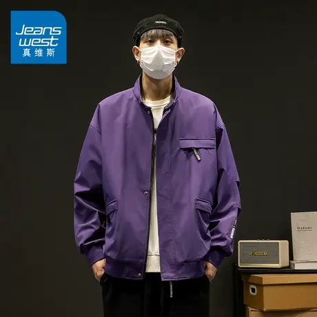 KZ真维斯美式冲锋衣外套男士夹克工装痞帅潮牌2024新款春季春秋款商品大图