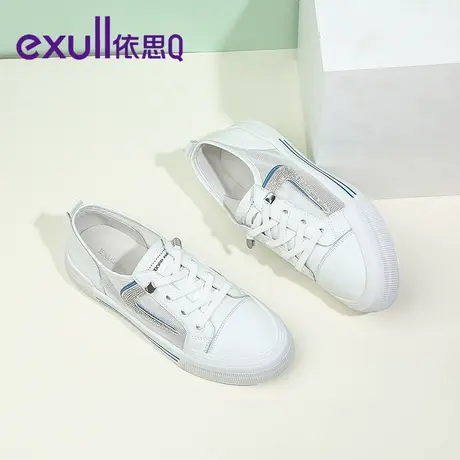 exull/依思Q小白鞋女鞋2023年秋季新款百搭鞋子女白鞋厚底鞋休闲商品大图
