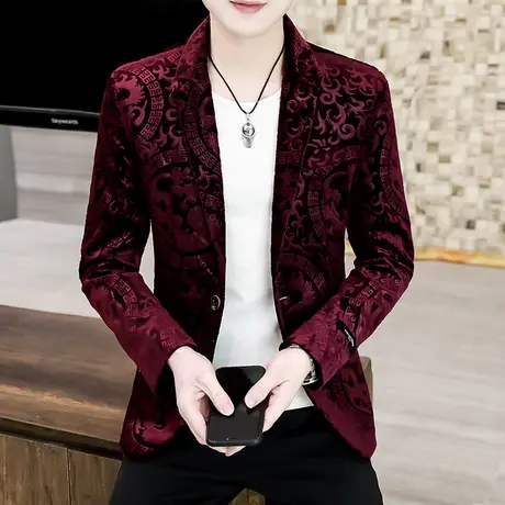 男士时尚高级感西装春秋季潮流炸街单西上衣外套韩版痞帅气小西服图片