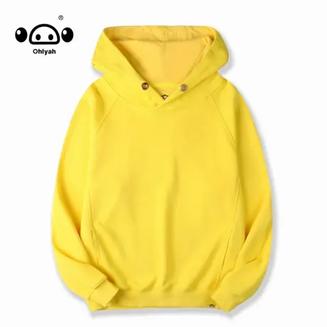 Ohlyah卫衣秋季21新款情侣纯棉连帽男女宽松休闲上衣班服定制logo图片