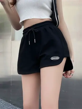 新款显腿长2023夏季宽松显瘦热裤女韩版百搭休闲居家运动阔腿短裤图片