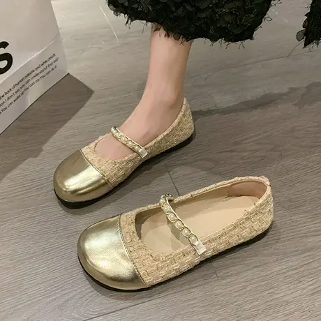 鞋子女春秋单鞋2023新款爆款网红超火小香风玛丽珍鞋平底百搭复古商品大图