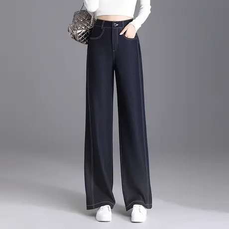 阔腿裤女秋季2023新款高腰宽松坠感长裤休闲裤通勤时尚显瘦直筒裤商品大图