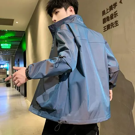男士外套2023新款韩版潮流春季帅气工装夹克春秋装上衣服男装套装商品大图