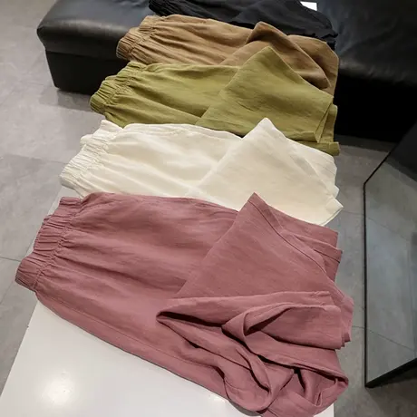 ins超火阔腿直筒九分裤女夏季宽松百搭韩版气质高级感运动休闲裤图片