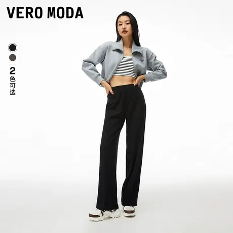 Vero Moda奥莱休闲裤女春秋新款复古时尚高腰直筒裤长裤子流行图片