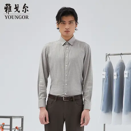 【商场同款】雅戈尔男士长袖衬衫秋冬新款官方商务休闲长袖衬衫男商品大图