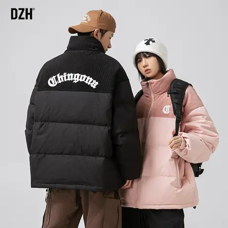 情侣立领棉服男冬季潮牌加厚男装2023年新款休闲棉衣外套潮高级感商品大图