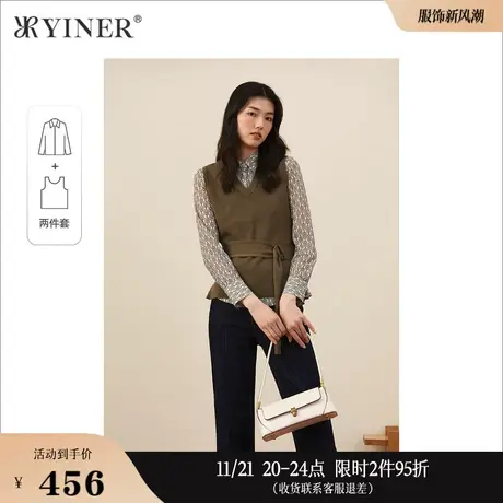 *YINER音儿女装秋季休闲收腰羊毛毛针织衫商品大图