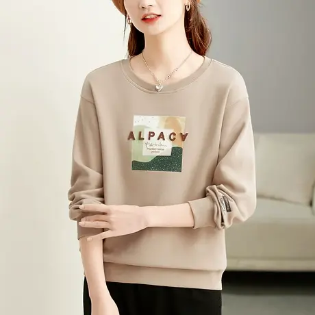 圆领卫衣女2023年秋装新款时尚设计感小个子上衣ins超火薄款外套商品大图