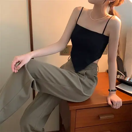 外穿别致带胸垫抹胸文胸一体内衣超火小吊带美背心女内搭纯欲上衣图片