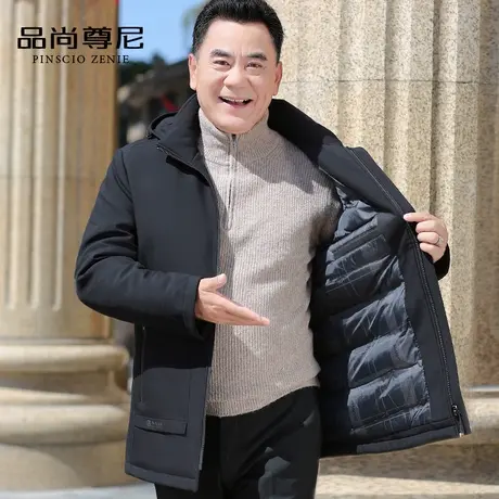 男士冬季轻便工装羽绒棉服2021新款中老年爸爸装棉衣加厚保暖外套商品大图