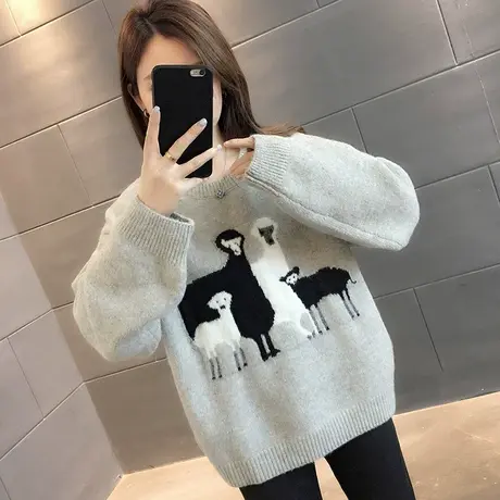 毛衣女装2024年新款春秋季女士春款春装宽松外穿上衣打底衫洋气潮商品大图